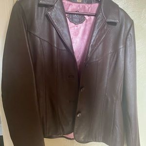 Thrifted leather jacket